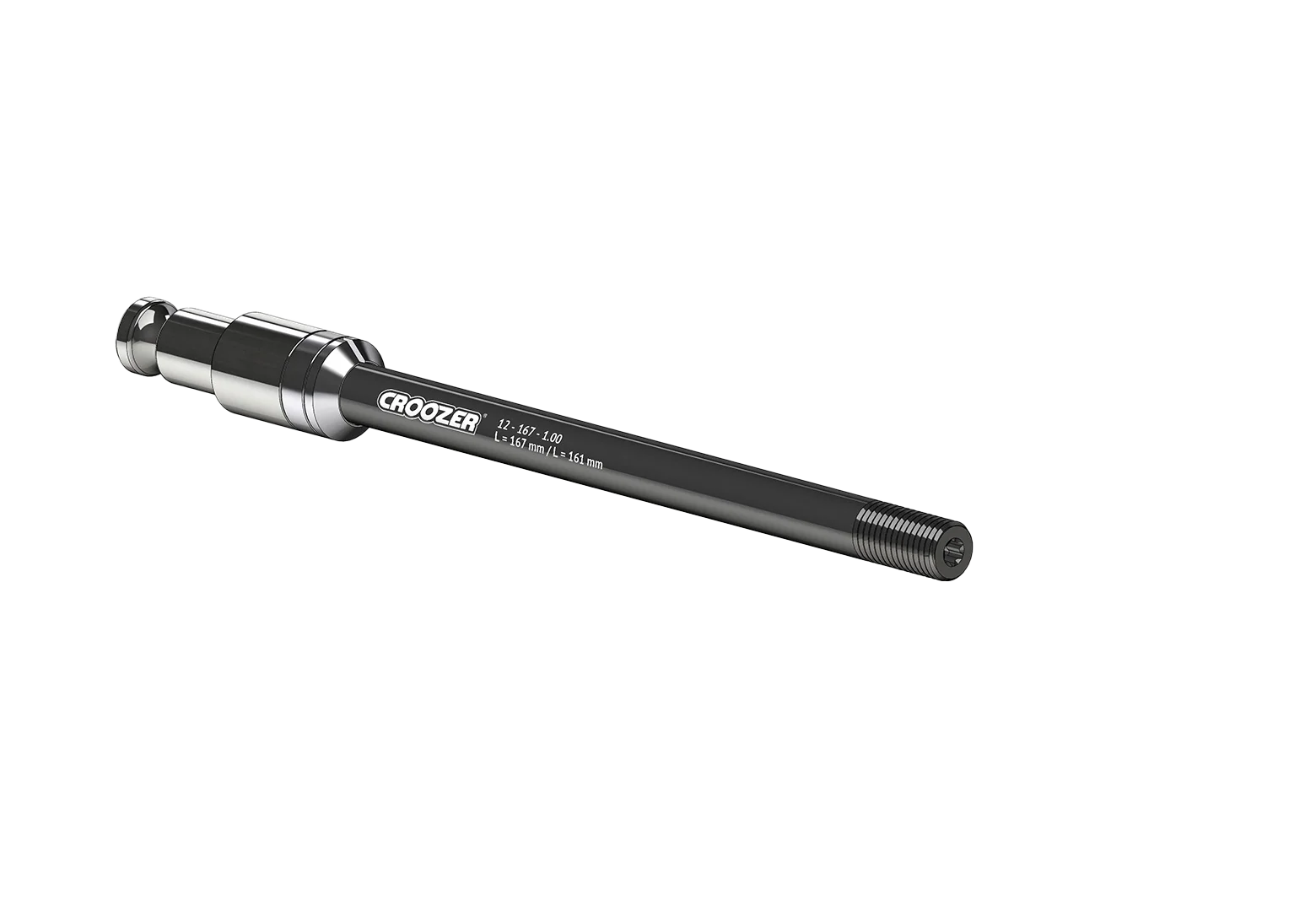 Thru Axle Hitch M12 for shaft length 161 or 167 mm with 1.00 mm thread pitch, with socket XL